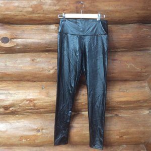 BOOTY GAL NWT Black Faux Leather Leggings High Waist Pants Tights Size Medium